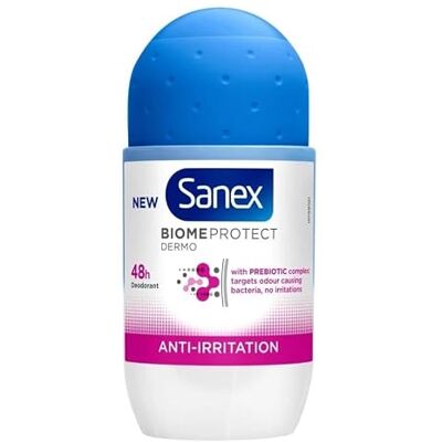 Sanex Biome Protect Dermo Anti-Irritation Deo Roller 6 x 50 ml - Publicité Sanex Biome Protect Dermo Anti-Irritation Deo Roller 6 x 50 ml - Publicité