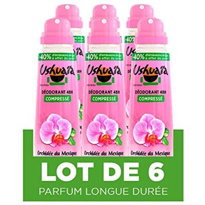 Ushuaia Déodorant Compressé 48H Orchidée du Mexique Pack de 6 - Publicité Ushuaia Déodorant Compressé 48H Orchidée du Mexique Pack de 6 - Publicité