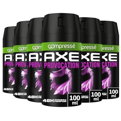 AXE Déodorant Homme Spray Compressé Provocation fraîcheur 48h parfum noix de coco et poivre noir lot 6x100ml - Publicité AXE Déodorant Homme Spray Compressé Provocation fraîcheur 48h parfum noix de coco et poivre noir lot 6x100ml - Publicité