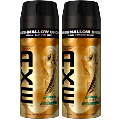AXE Déodorant Homme Spray Anti-Transpirant Marshmallow Smoke Édition FIFA™ Collection Prestige Fraîcheur 72h non-stop Parfum vanille et patchouli lot de 2x150ml - Publicité AXE Déodorant Homme Spray Anti-Transpirant Marshmallow Smoke Édition FIFA™ Collection Prestige Fraîcheur 72h non-stop Parfum vanille et patchouli lot de 2x150ml - Publicité
