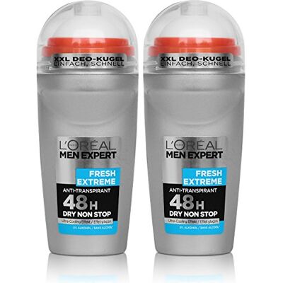 L'ORÉAL 2 x Men Expert Fresh Extreme Déodorant Anti Transpirant 48H 50 Ml - Publicité L'ORÉAL 2 x Men Expert Fresh Extreme Déodorant Anti Transpirant 48H 50 Ml - Publicité