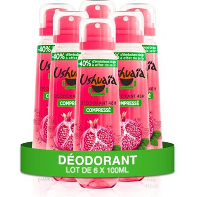 Ushuaia Ushuaïa Déodorant Compressé 48h Grenade des Açores lot de 6 x 100ml - Publicité Ushuaia Ushuaïa Déodorant Compressé 48h Grenade des Açores lot de 6 x 100ml - Publicité