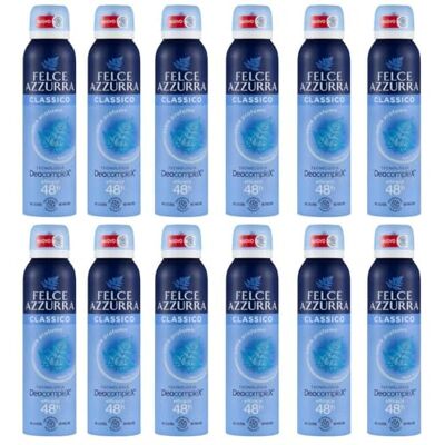Felce Azzurra 12 x feutre bleu Deo Persona Spray parfum classique 150 ml - Publicité Felce Azzurra 12 x feutre bleu Deo Persona Spray parfum classique 150 ml - Publicité