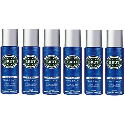 Brut Oceans Lot de 6 déodorants en spray (6 x 200 ml) - Publicité Brut Oceans Lot de 6 déodorants en spray (6 x 200 ml) - Publicité