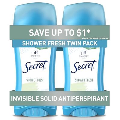 Secret Deodorant Shower Fresh Solid 2.6oz Great Valu Twin Pk by - Publicité Secret Deodorant Shower Fresh Solid 2.6oz Great Valu Twin Pk by - Publicité