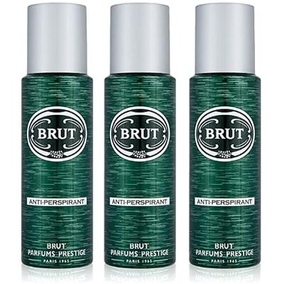 Brut -Déodorant atomiseur anti-transpiration pour homme, 200 ml, lot de 3 - Publicité Brut -Déodorant atomiseur anti-transpiration pour homme, 200 ml, lot de 3 - Publicité