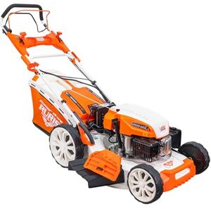 RURIS POWER FOR NATURE Tondeuse à Gazon Thermique 5 en 1 Mulching 5,7 CV 196cc RX500S, Orange - Publicité RURIS POWER FOR NATURE Tondeuse à Gazon Thermique 5 en 1 Mulching 5,7 CV 196cc RX500S, Orange - Publicité