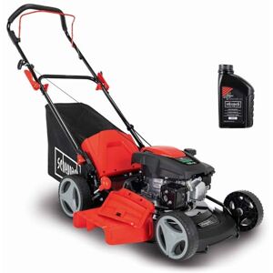 Scheppach Tondeuse à Gazon à Essence MP150-46 – Moteur à Essence 4 Temps 3,5 CV – Largeur de Coupe 46 cm – 8 hauteurs de Coupe – Bac de 55 l – Mulching – Ejection latérale (avec Huile Moteur) - Publicité Scheppach Tondeuse à Gazon à Essence MP150-46 – Moteur à Essence 4 Temps 3,5 CV – Largeur de Coupe 46 cm – 8 hauteurs de Coupe – Bac de 55 l – Mulching – Ejection latérale (avec Huile Moteur) - Publicité