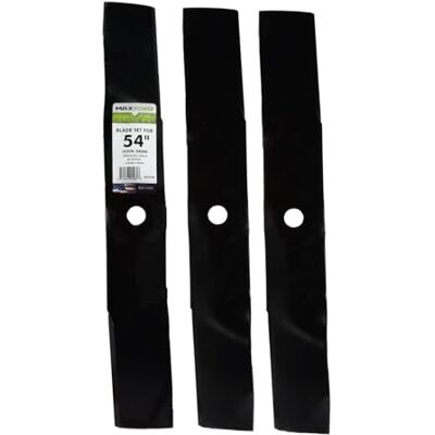 MaxPower 561816B Lot de 3 Lames pour Coupe John Deere 54" Remplace OEM n° M143520 Noir - Publicité MaxPower 561816B Lot de 3 Lames pour Coupe John Deere 54" Remplace OEM n° M143520 Noir - Publicité