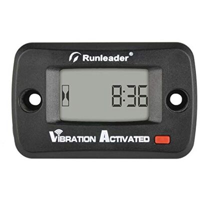 Runleader Compteur horaire numérique sans fil, vibrations activées, rappel de maintenance, minuterie de travail réinitialisable, utilisation pour le moteur de tondeuse à gazon Générateur - Publicité Runleader Compteur horaire numérique sans fil, vibrations activées, rappel de maintenance, minuterie de travail réinitialisable, utilisation pour le moteur de tondeuse à gazon Générateur - Publicité