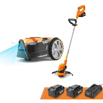 Lawnmaster OcuMow®16 Tondeuses Robot sans câble périmétrique Coupe 250 m² de Gazon avec 2 Batterie Evitement d’Obstacles, Faible Bruit VBRM16 Combo - Publicité Lawnmaster OcuMow®16 Tondeuses Robot sans câble périmétrique Coupe 250 m² de Gazon avec 2 Batterie Evitement d’Obstacles, Faible Bruit VBRM16 Combo - Publicité