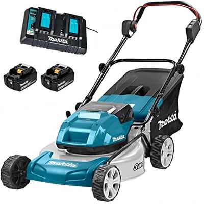 Makita Tondeuse à gazon 36V LXT (2x5,0 Ah) largeur de coupe 46 cm DLM460PT2 - Publicité Makita Tondeuse à gazon 36V LXT (2x5,0 Ah) largeur de coupe 46 cm DLM460PT2 - Publicité