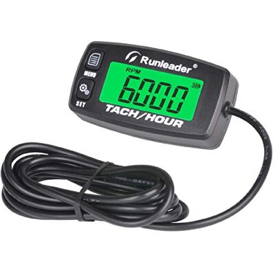 Runleader Tachymètre Numérique Compteur D'Heures Jauge RPM (Bouton Noir) - Publicité Runleader Tachymètre Numérique Compteur D'Heures Jauge RPM (Bouton Noir) - Publicité