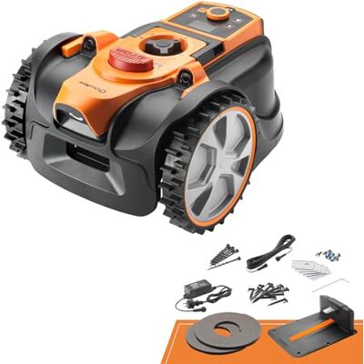 Lawnmaster Robot Tondeuse avec Navigation par caméra, Application et Station de Charge. Charge Automatique. sans Fil de délimitation. Commande par écran LCD. pour pelouses jusqu'à 500 m² - Publicité Lawnmaster Robot Tondeuse avec Navigation par caméra, Application et Station de Charge. Charge Automatique. sans Fil de délimitation. Commande par écran LCD. pour pelouses jusqu'à 500 m² - Publicité