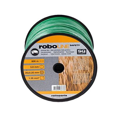 Ratioparts Câble de délimitation Safety pour Robot Tondeuse Ø 3,8 mm x 800 m (câble Ø 1,35 mm²), Vert - Publicité Ratioparts Câble de délimitation Safety pour Robot Tondeuse Ø 3,8 mm x 800 m (câble Ø 1,35 mm²), Vert - Publicité