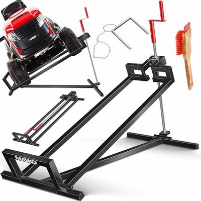 Masko ® Cric lève Tracteur Tondeuse 400 kg Dispositif de Levage pour Tondeuse à Gazon autoportée Cric lève Tracteur Tondeuse Aide au Nettoyage Pont élévateur - Publicité Masko ® Cric lève Tracteur Tondeuse 400 kg Dispositif de Levage pour Tondeuse à Gazon autoportée Cric lève Tracteur Tondeuse Aide au Nettoyage Pont élévateur - Publicité