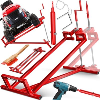 Masko ® Élévateur XXL pour tracteur de gazon 450 kg Dispositif de levage Hebebühne Pour tondeuse autoportée Aide au nettoyage universelle, Élévateur de tracteur de gazon, +45° Inclinaison réglable incl - Publicité Masko ® Élévateur XXL pour tracteur de gazon 450 kg Dispositif de levage Hebebühne Pour tondeuse autoportée Aide au nettoyage universelle, Élévateur de tracteur de gazon, +45° Inclinaison réglable incl - Publicité