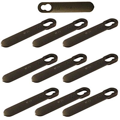 RocwooD 10 x Lames en plastique Compatible avec Black & Decker GR120, Gr120 C, Gx295, Gx295 C tondeuse à gazon - Publicité RocwooD 10 x Lames en plastique Compatible avec Black & Decker GR120, Gr120 C, Gx295, Gx295 C tondeuse à gazon - Publicité
