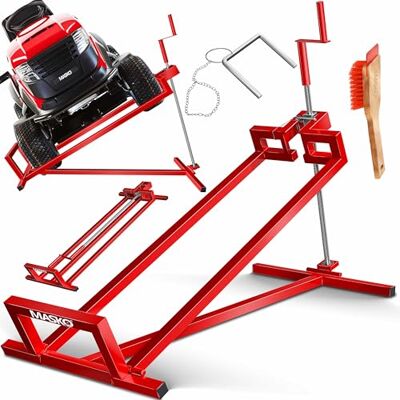 Masko ® Cric lève Tracteur Tondeuse 400 kg Dispositif de Levage pour Tondeuse à Gazon autoportée Cric lève Tracteur Tondeuse Aide au Nettoyage Pont élévateur - Publicité Masko ® Cric lève Tracteur Tondeuse 400 kg Dispositif de Levage pour Tondeuse à Gazon autoportée Cric lève Tracteur Tondeuse Aide au Nettoyage Pont élévateur - Publicité