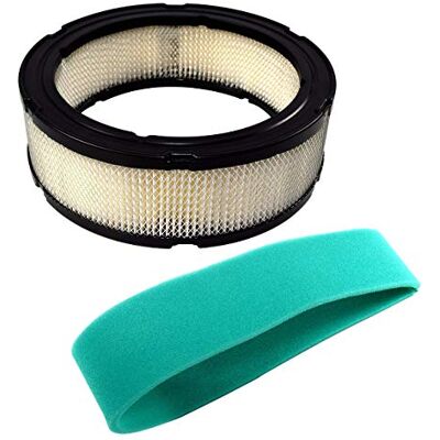 HQRP Cartouche de Filtre à air avec préfiltre compatible avec John Deere GT235, LT166, LTR166, LT170, LX288, SST16, SST18; 1200 Hydro Rake; LG394018JD LG272490S - Publicité HQRP Cartouche de Filtre à air avec préfiltre compatible avec John Deere GT235, LT166, LTR166, LT170, LX288, SST16, SST18; 1200 Hydro Rake; LG394018JD LG272490S - Publicité