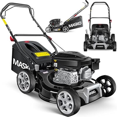 Masko ® Tondeuse à essence 3en1 Largeur de coupe 42 cm Réglage de la hauteur de coupe en 7 positions Moteur 4 temps OHV 3,4 CV Panier collecteur 50 L - Publicité Masko ® Tondeuse à essence 3en1 Largeur de coupe 42 cm Réglage de la hauteur de coupe en 7 positions Moteur 4 temps OHV 3,4 CV Panier collecteur 50 L - Publicité