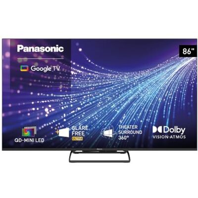 Panasonic TN-86W95, 4K UHD QD-Mini LED TV, Glare Free Ultra, Google TV AI 4K Colour Engine Ultra,Theater Surround 360, Google Assistant, Game Mode Extreme 144Hz, 86''(218cm) , W95C Série, 2026 - Publicité Panasonic TN-86W95, 4K UHD QD-Mini LED TV, Glare Free Ultra, Google TV AI 4K Colour Engine Ultra,Theater Surround 360, Google Assistant, Game Mode Extreme 144Hz, 86''(218cm) , W95C Série, 2026 - Publicité