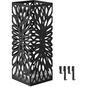 SONGMICS Porte-parapluies, Support pour Parapluies d’Entrée, Carré, en Acier, Organisateur sur Pieds, pour Parapluies et Cannes, avec Réceptacle d’Eau Amovible, 4 Crochets, Noir LUC026B33 - Publicité SONGMICS Porte-parapluies, Support pour Parapluies d’Entrée, Carré, en Acier, Organisateur sur Pieds, pour Parapluies et Cannes, avec Réceptacle d’Eau Amovible, 4 Crochets, Noir LUC026B33 - Publicité