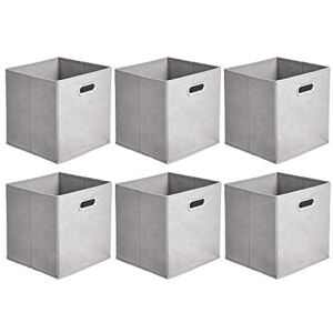 Amazon Basics Cube de rangement - Pliable, Pack de 6, Gris clair - Publicité Amazon Basics Cube de rangement - Pliable, Pack de 6, Gris clair - Publicité