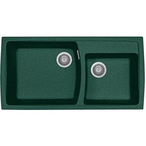 Plados Évier de cuisine en composite HR0992 deux baignoires 99x50cm (Vert) - Publicité Plados Évier de cuisine en composite HR0992 deux baignoires 99x50cm (Vert) - Publicité