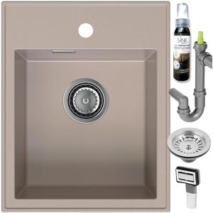 empiria SINK QUALITY SINK QUALITY Évier en granit beige 40 x 50 cm, avec siphon et imprégnation, sans égouttoir, petit évier de cuisine, pour placards bas à partir de 40 cm de large - Publicité empiria SINK QUALITY SINK QUALITY Évier en granit beige 40 x 50 cm, avec siphon et imprégnation, sans égouttoir, petit évier de cuisine, pour placards bas à partir de 40 cm de large - Publicité