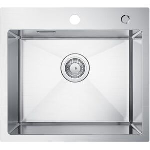 CECIPA Evier Cuisine 1 Bac Évier Inox 1 Cuve avec Siphon et Trop-Plein Évier de Cuisine Inox 50×45×19CM (Pas de Distributeur de Savon) - Publicité CECIPA Evier Cuisine 1 Bac Évier Inox 1 Cuve avec Siphon et Trop-Plein Évier de Cuisine Inox 50×45×19CM (Pas de Distributeur de Savon) - Publicité
