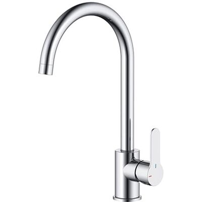 Rousseau Edouard – Mitigeur Évier Carré GRIBS RAPIDFIX – Bec Haut Orientable – Fixation rapide par le dessus (Rond Chromé) - Publicité Rousseau Edouard – Mitigeur Évier Carré GRIBS RAPIDFIX – Bec Haut Orientable – Fixation rapide par le dessus (Rond Chromé) - Publicité