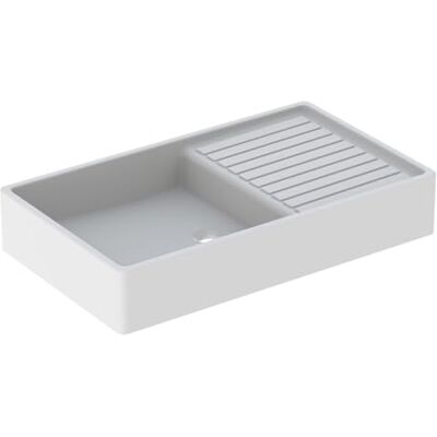 Geberit Evier 85x50, égouttoir à droite ALLEV500925001 - Publicité Geberit Evier 85x50, égouttoir à droite ALLEV500925001 - Publicité