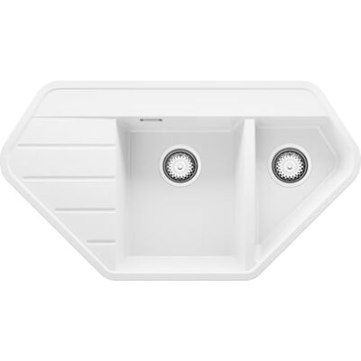 Primagran - Copenhague 900 Corner - 90x50 cm - 1,5 cuves - Sink - Publicité Primagran - Copenhague 900 Corner - 90x50 cm - 1,5 cuves - Sink - Publicité