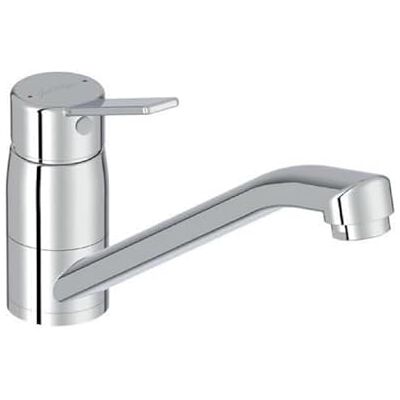 Jacob Delafon Mitigeur Évier de Cuisine EO, Bec Droit, Chrome Hauteur bec 12cm. Pivotant 360°. Débit 15 L/min. Cartouche céramique - Publicité Jacob Delafon Mitigeur Évier de Cuisine EO, Bec Droit, Chrome Hauteur bec 12cm. Pivotant 360°. Débit 15 L/min. Cartouche céramique - Publicité