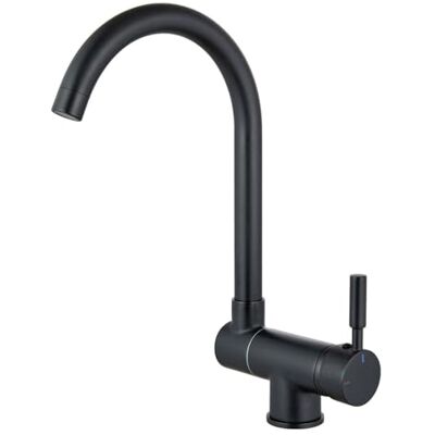 Rousseau Edouard Mitigeur évier haut rabattable KRAMI Bec mobile Économie d’eau 3 coloris : Chromé, Noir, Or (Noir) - Publicité Rousseau Edouard Mitigeur évier haut rabattable KRAMI Bec mobile Économie d’eau 3 coloris : Chromé, Noir, Or (Noir) - Publicité