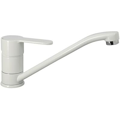 Rousseau EDOUARD Mitigeur Évier BORN en Laiton Blanc pour Cuisine avec Cartouche Céramique 40 mm et Aérateur - Publicité Rousseau EDOUARD Mitigeur Évier BORN en Laiton Blanc pour Cuisine avec Cartouche Céramique 40 mm et Aérateur - Publicité