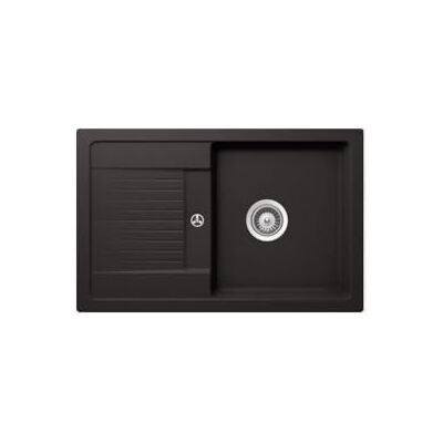 Schock CRISTALITE Évier de cuisine Lima D-100S Nero 78 x 50 cm Évier en granit à partir de 50 cm de largeur sous meuble - Publicité Schock CRISTALITE Évier de cuisine Lima D-100S Nero 78 x 50 cm Évier en granit à partir de 50 cm de largeur sous meuble - Publicité