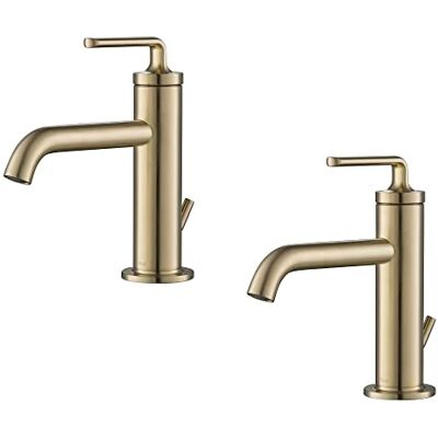 Kraus Ramus KBF-1221BG Robinet d'évier de salle de bain à poignée unique avec tige de levage en or brossé - Publicité Kraus Ramus KBF-1221BG Robinet d'évier de salle de bain à poignée unique avec tige de levage en or brossé - Publicité