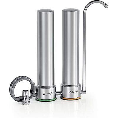 FRIZZLIFE DS99-S Système de filtre à eau de comptoir, filtration en acier inoxydable à 8 niveaux, 0,5 micron certifié NSF, réduit 99,99% le plomb, le chlore, les métaux lourds et le tartre - Publicité FRIZZLIFE DS99-S Système de filtre à eau de comptoir, filtration en acier inoxydable à 8 niveaux, 0,5 micron certifié NSF, réduit 99,99% le plomb, le chlore, les métaux lourds et le tartre - Publicité