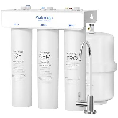 Waterdrop T3-T Osmoseur Inverse Reminéralisant 7 Étapes, sans Électricité 220 GPD, sans Électricité, Filtration 7 Étapes, Osmoseur sous Évier, Certifié NSF/ANSI 372, Ratio 2:1 et Installation Facile - Publicité Waterdrop T3-T Osmoseur Inverse Reminéralisant 7 Étapes, sans Électricité 220 GPD, sans Électricité, Filtration 7 Étapes, Osmoseur sous Évier, Certifié NSF/ANSI 372, Ratio 2:1 et Installation Facile - Publicité