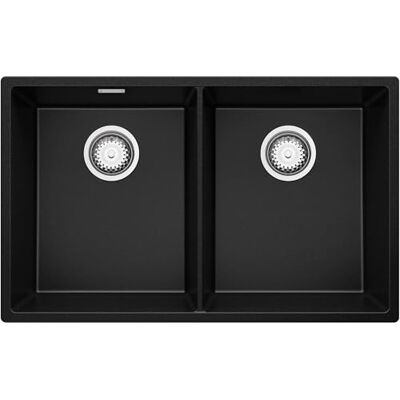 Primagran - London 80 Twin - Noir - 76x47 cm - Évier de cuisine - Publicité Primagran - London 80 Twin - Noir - 76x47 cm - Évier de cuisine - Publicité