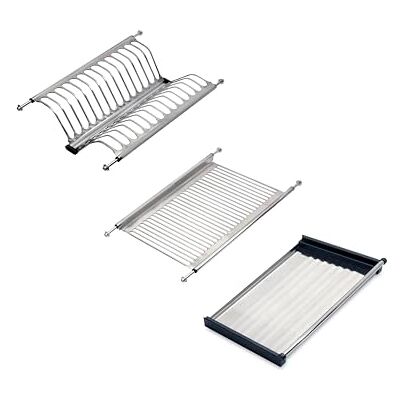 Emuca Égouttoir Suspendu Drynox pour Assiettes et Verres, largeur intérieur module 385-435mm, chromée, Acier - Publicité Emuca Égouttoir Suspendu Drynox pour Assiettes et Verres, largeur intérieur module 385-435mm, chromée, Acier - Publicité