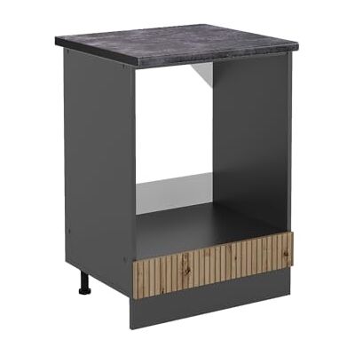 Vicco - R-Line - Chêne - Anthracite - Armoire four encastrée - Publicité Vicco - R-Line - Chêne - Anthracite - Armoire four encastrée - Publicité