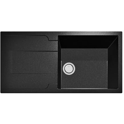 Plados Évier en quartz de cuisine encastré EL9910 baignoire simple et égouttoir 99cm Noir Metal - Publicité Plados Évier en quartz de cuisine encastré EL9910 baignoire simple et égouttoir 99cm Noir Metal - Publicité