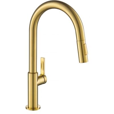 Kraus Oletto KPF-2820BB Robinet de cuisine à poignée unique en laiton brossé sans taches - Publicité Kraus Oletto KPF-2820BB Robinet de cuisine à poignée unique en laiton brossé sans taches - Publicité
