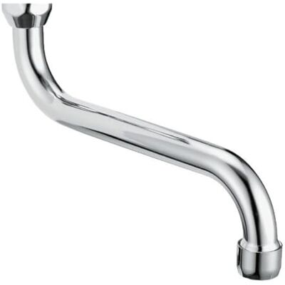 Schläfer 400213 Bec mural universel en S 30 cm x 3/4" chromé pour robinet cuisine, tuyau de rechange pour mitigeur mural avec aérateur intégré économiseur d'eau compatible Neoperl - Publicité Schläfer 400213 Bec mural universel en S 30 cm x 3/4" chromé pour robinet cuisine, tuyau de rechange pour mitigeur mural avec aérateur intégré économiseur d'eau compatible Neoperl - Publicité