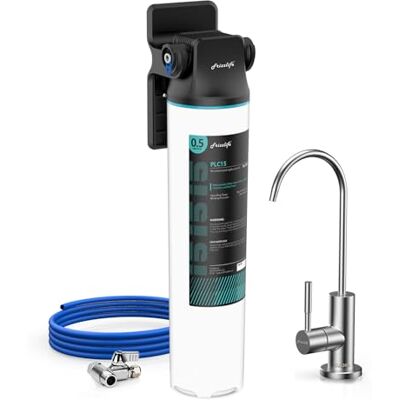 FRIZZLIFE SW15F Système de filtrage d'eau sous évier de 0,5 micron avec robinet en nickel brossé, certifié NSF/ANSI 53&42, réduit 99,99% du plomb, du chlore, du mauvais goût et des odeurs, 16K gallons - Publicité FRIZZLIFE SW15F Système de filtrage d'eau sous évier de 0,5 micron avec robinet en nickel brossé, certifié NSF/ANSI 53&42, réduit 99,99% du plomb, du chlore, du mauvais goût et des odeurs, 16K gallons - Publicité