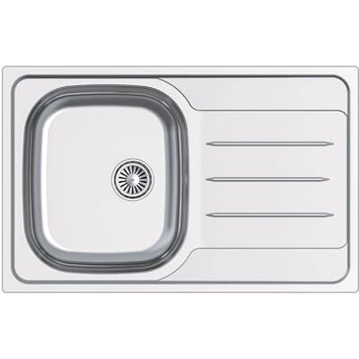 EDESA Évier de cuisine sur plan de travail 1 cuve carrée 1 égouttoir velette SE 79 x 50 cm Acier inoxydable Profondeur 18 cm Fond absorbant Accessoires inclus Couleur grise - Publicité EDESA Évier de cuisine sur plan de travail 1 cuve carrée 1 égouttoir velette SE 79 x 50 cm Acier inoxydable Profondeur 18 cm Fond absorbant Accessoires inclus Couleur grise - Publicité