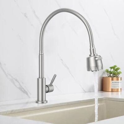 HOMELODY Robinet de Cuisine Pivotant à 360° Eau Froide, 2 Types de Jet Acier Inoxydable Robinet d'Évier - Publicité HOMELODY Robinet de Cuisine Pivotant à 360° Eau Froide, 2 Types de Jet Acier Inoxydable Robinet d'Évier - Publicité